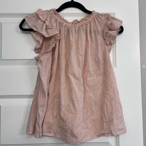 Universal Thread Blush Embroidered Top